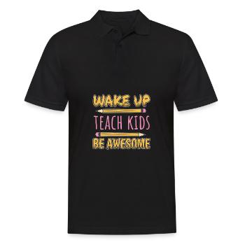 Journée des enseignants Enfants Cadeau d’enseignant génial - Polo Homme - noir - Devant - Kai (181cm)