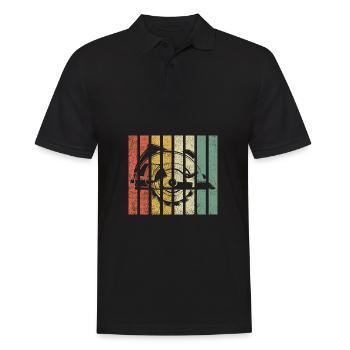 Vintage Retro Kreissäge Zimmermann Holzarbeiter - Männer Poloshirt - Schwarz - Vorne - Kai (181cm)