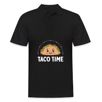Taco Time Funny Womens Fitness Gym Workout - Polo Homme - noir - Devant - Kai (181cm)