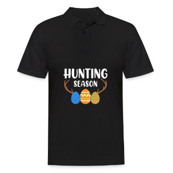 Cute Easter Egg Hunting Season Boys Girls Kids - Men's Polo Shirt - black - Front - Kai (181cm)