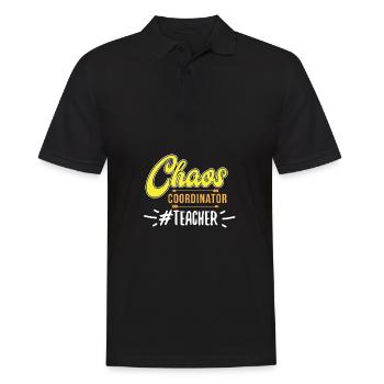 Journée des enseignants Coordonnatrice du chaos - Polo Homme - noir - Devant - Kai (181cm)