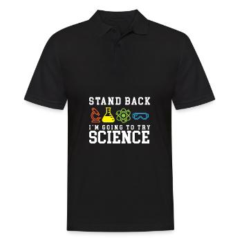 Stand Back Laboratory Experiment Gift - Men's Polo Shirt - black - Front - Kai (181cm)