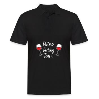Wine Tasting Team Winery Alcohol Lover Gift - Men's Polo Shirt - black - Front - Kai (181cm)