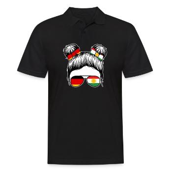Kurden Deutschland Kurdistan - Männer Poloshirt - Schwarz - Vorne - Kai (181cm)