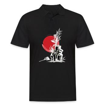 Japan Asia Bamboo Sun Kanji simple nature - Men's Polo Shirt - black - Front - Kai (181cm)
