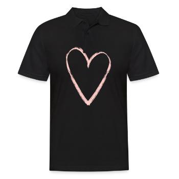 Coeur Rose 2 - Polo Homme - noir - Devant - Kai (181cm)