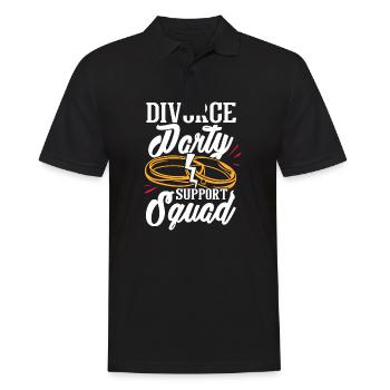 Récemment divorcé - Soutenir la fête du divorce - Polo Homme - noir - Devant - Kai (181cm)
