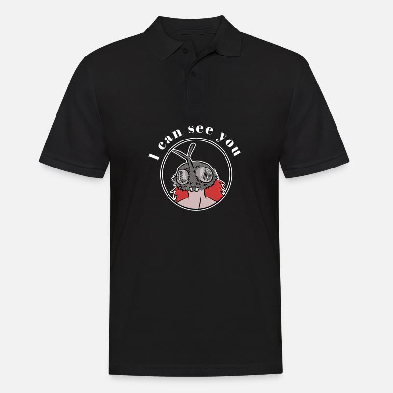 I Can See You - Männer Poloshirt - Schwarz