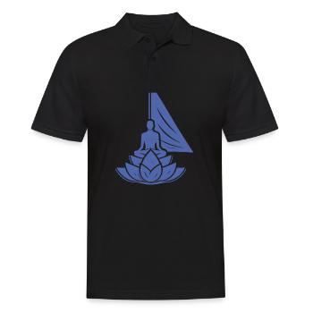 Meditation Sailboat Lotus Inner Peace - Men's Polo Shirt - black - Front - Kai (181cm)