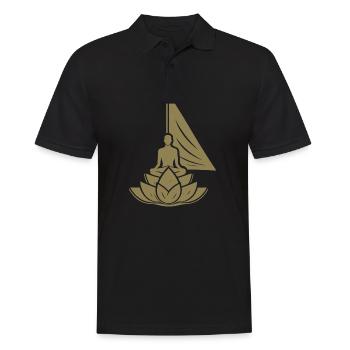 Meditation Sailboat Lotus Inner Peace - Men's Polo Shirt - black - Front - Kai (181cm)