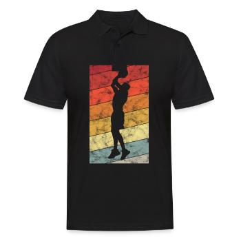 Basketteur basket-ball basketteur - Polo Homme - noir - Devant - Kai (181cm)