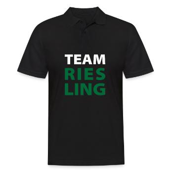 Team Riesling - Männer Poloshirt - Schwarz - Vorne - Kai (181cm)