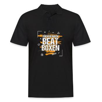 Süchtig Nach Beatboxen Beatboxer Musik Geschenk - Männer Poloshirt - Schwarz - Vorne - Kai (181cm)