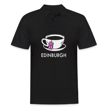 Edinburgh Tea Cup UK Flag Tea Bag - Polo Homme - noir - Devant - Kai (181cm)