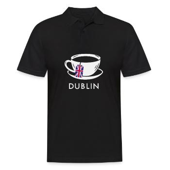 Dublin Teetasse UK Flagge Teebeutel - Männer Poloshirt - Schwarz - Vorne - Kai (181cm)