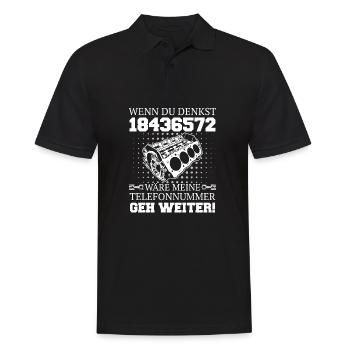 V8 Motor 8 Zylinder Hubraum Auto Tuning Tuner - Männer Poloshirt - Schwarz - Vorne - Kai (181cm)