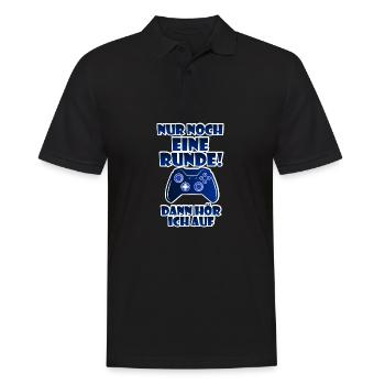 Nur Noch Eine Runde Konsolen Gamer Zocker Design - Männer Poloshirt - Schwarz - Vorne - Kai (181cm)