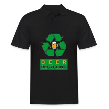 Recyclage de la bière - Polo Homme - noir - Devant - Kai (181cm)