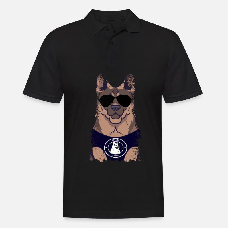 Polizeihund Deutscher Schäferhund - Männer Poloshirt - Schwarz