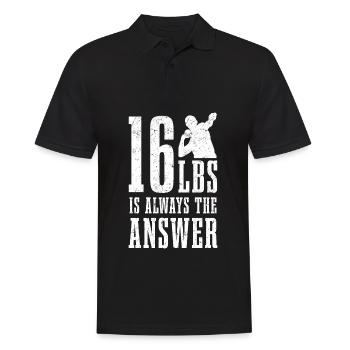 Kugelstoßen - Männer Poloshirt - Schwarz - Vorne - Kai (181cm)