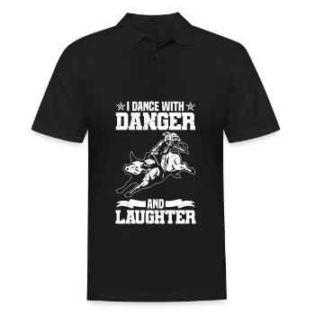 Cowboy - Männer Poloshirt - Schwarz - Vorne - Kai (181cm)