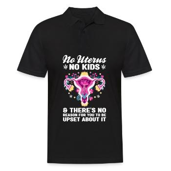 Hysterektomie | Gebärmutter Feministin Geschenke - Männer Poloshirt - Schwarz - Vorne - Kai (181cm)