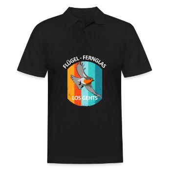 Vogelbeobachtung Vögel Beobachten Birding Vogel - Männer Poloshirt - Schwarz - Vorne - Kai (181cm)