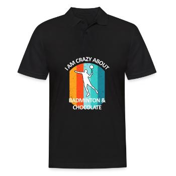 Badminton Badminton Badminton Player Chocolate - Men's Polo Shirt - black - Front - Kai (181cm)