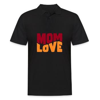 Design Mom Love - Polo Homme - noir - Devant - Kai (181cm)