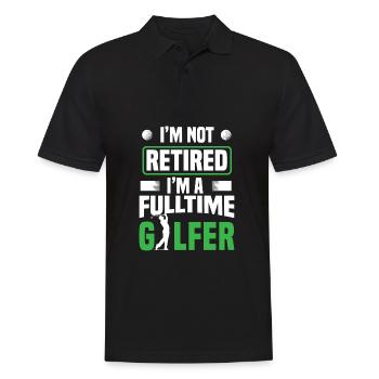 Ruhestand Ich bin nicht im Ruhestand Ich bin ein Vollzeitgolfer - Männer Poloshirt - Schwarz - Vorne - Kai (181cm)