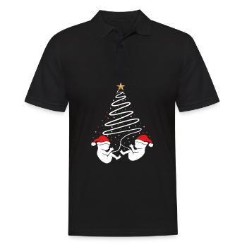 Annonce de Noël de jumeaux de grossesse de Noël - Polo Homme - noir - Devant - Kai (181cm)