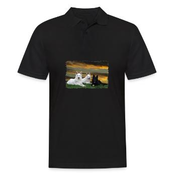 Black & White - Männer Poloshirt - Schwarz - Vorne - Kai (181cm)