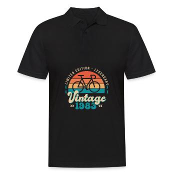 1983 Anniversaire 40 Ans velo cycliste - Polo Homme - noir - Devant - Kai (181cm)