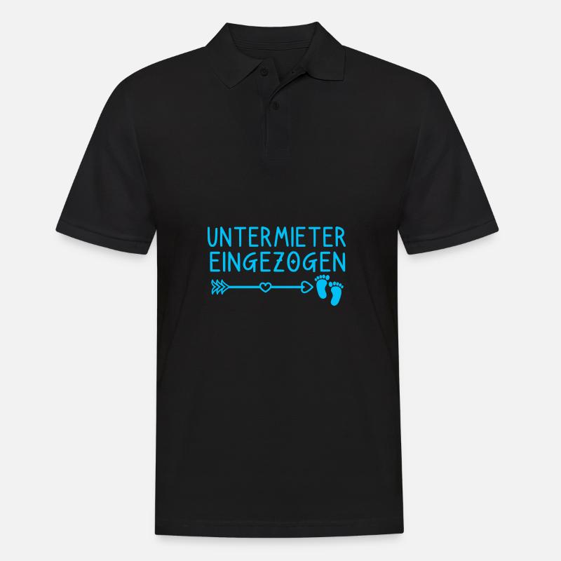 Untermieter eingezogen Ankündigung Schwangerschaft - Männer Poloshirt - Schwarz