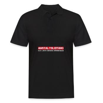 Anstaltsleitung Lustiger Büro Humor Job Chef - Männer Poloshirt - Schwarz - Vorne - Kai (181cm)
