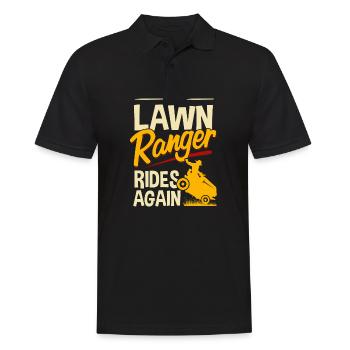 Le tracteur de pelouse tondeuse Lawn Ranger - Polo Homme - noir - Devant - Kai (181cm)