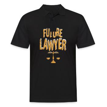 Anwalt Rechtsanwalt Jura Richter Recht Geschenk 29 - Männer Poloshirt - Schwarz - Vorne - Kai (181cm)