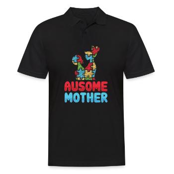 Ausome mère maman enfants Autisme Awareness - Polo Homme - noir - Devant - Kai (181cm)