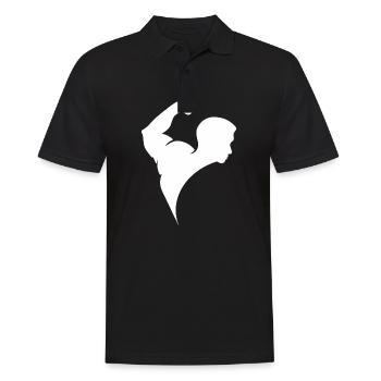 Gym Sport Kraftsport - Männer Poloshirt - Schwarz - Vorne - Kai (181cm)