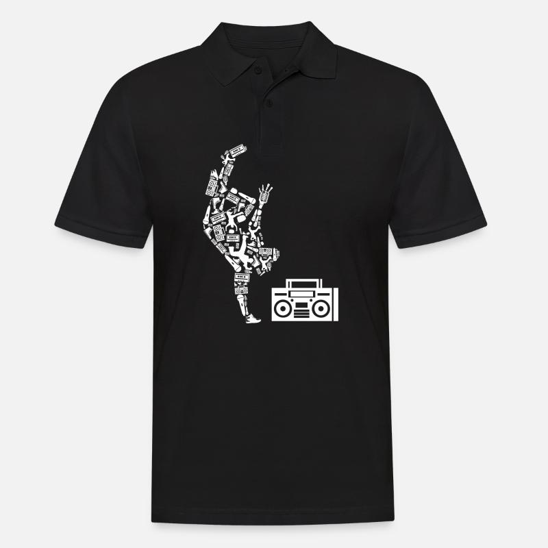 Hip hop | Dancer - Männer Poloshirt - Schwarz