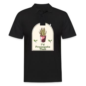 « Je propagerais ça » - Gardener’s Humor Indoor - Polo Homme - noir - Devant - Kai (181cm)