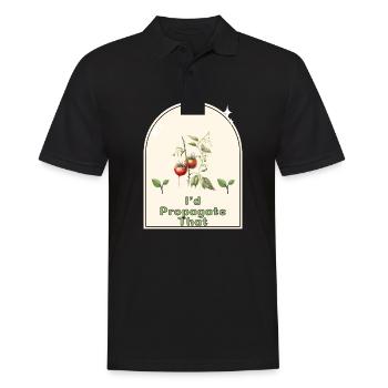 « Je propagerais ça » - Gardener’s Humor Indoor - Polo Homme - noir - Devant - Kai (181cm)