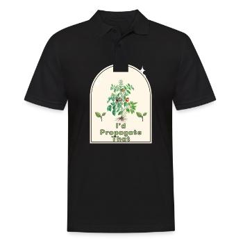 « Je propagerais ça » - Gardener’s Humor Indoor - Polo Homme - noir - Devant - Kai (181cm)