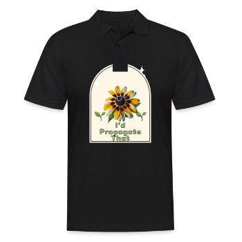 « Je propagerais ça » - Gardener’s Humor Indoor - Polo Homme - noir - Devant - Kai (181cm)