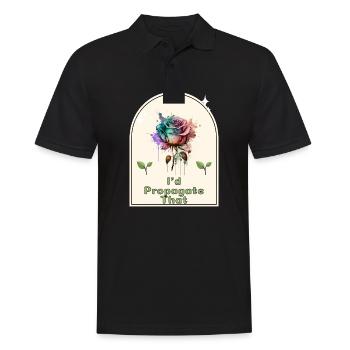 « Je propagerais ça » - Gardener’s Humor Indoor - Polo Homme - noir - Devant - Kai (181cm)