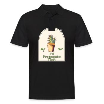 « Je propagerais ça » - Gardener’s Humor Indoor - Polo Homme - noir - Devant - Kai (181cm)