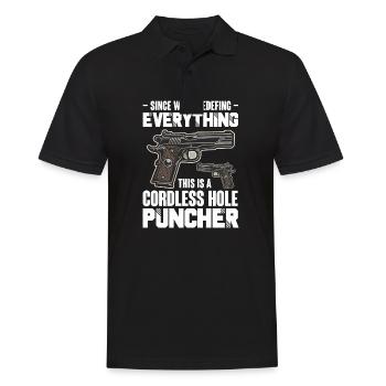 Since Redefing Everything This Is A Cordless Hole - Männer Poloshirt - Schwarz - Vorne - Kai (181cm)