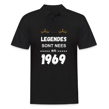 The legends were born in 1969 - Men's Polo Shirt - black - Front - Kai (181cm)