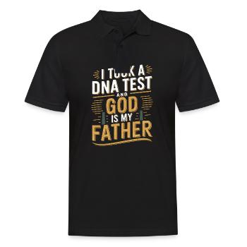 DNA test done, God is my father! Christian - Men's Polo Shirt - black - Front - Kai (181cm)