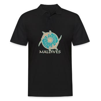 Malediven Hammerhaie - Männer Poloshirt - Schwarz - Vorne - Kai (181cm)